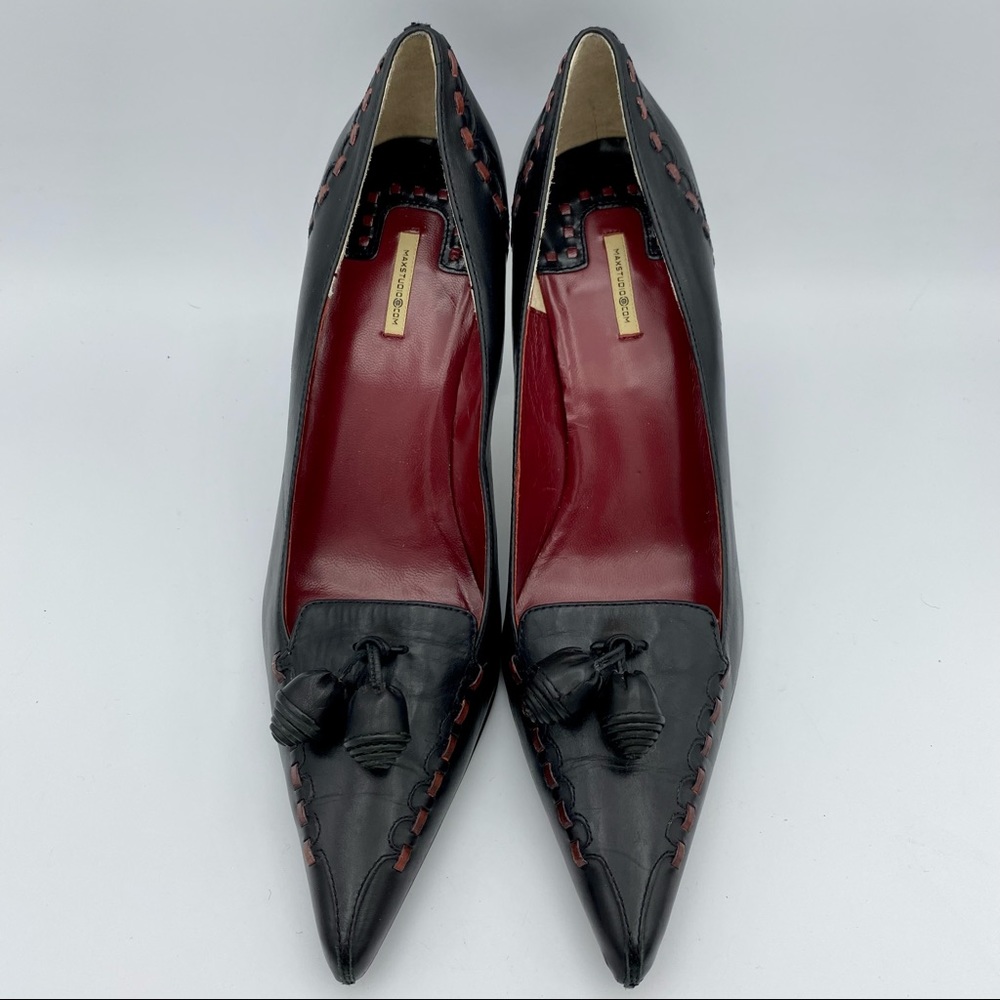 Max Studio Quibble Leather Pointed Toe Pumps - image 2